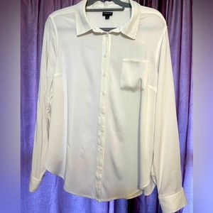 Torrid White Long Sleeve Blouse Size 2